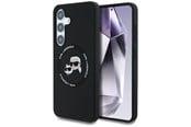 Telefon - Pokrowiec i etui - Karl Lagerfeld Silicone Double Heads And Circle MagSafe Samsung Galaxy S25 Plus case black - 3666339450168
