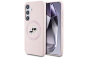 Telefon - Pokrowiec i etui - Karl Lagerfeld Silicone Double Heads And Circle MagSafe Samsung Galaxy S25 Plus Case Pink - 3666339450212