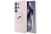 Telefon - Pokrowiec i etui - Karl Lagerfeld Silicone Double Heads And Circle MagSafe Samsung Galaxy S25 Ultra Case Pink - 3666339450229