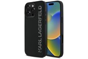 Telefon - Pokrowiec i etui - Karl Lagerfeld HC 3D Rubber Elongated Glitter iPhone 16 Pro Case - Black - 3666339357023