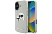 Telefon - Pokrowiec i etui - Karl Lagerfeld HC 3D Rubber Double Heads iPhone 16 Case - Beige - 3666339402341