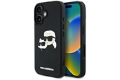 Telefon - Pokrowiec i etui - Karl Lagerfeld HC 3D Rubber Double Heads iPhone 16 Case - Black - 3666339402167