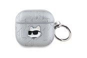 Telefon - Inne akcesoria - Karl Lagerfeld Monogram Choupette Head case for AirPods 4 - silver - 3666339452148