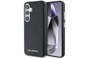 Telefon - Pokrowiec i etui - Karl Lagerfeld Saffiano Full Wrapped Elongated Metal Logo MagSafe Case for Samsung Galaxy S25+ - Black - 3666339450243