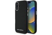Telefon - Pokrowiec i etui - Karl Lagerfeld Saffiano Full Wrapped Elongated Metal Logo MagSafe Case for iPhone 16 - Black - 3666339359447