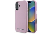 Telefon - Pokrowiec i etui - Karl Lagerfeld Saffiano Full Wrapped Elongated Metal Logo MagSafe iPhone 16 Case - Pink - 3666339359621