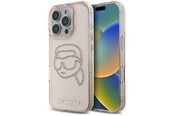 Telefon - Pokrowiec i etui - Karl Lagerfeld IML Rhinestones Karl Head Case for iPhone 16 Pro Pink - 3666339352240