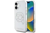Telefon - Pokrowiec i etui - Karl Lagerfeld IML Rhinestones Karl Head Case for iPhone 16 Clear - 3666339358563