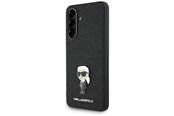 Telefon - Pokrowiec i etui - Karl Lagerfeld Fixed Glitter Ikonik Logo Metal Pin Case for Samsung Galaxy A56 - Black - 3666339454487
