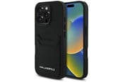 Telefon - Pokrowiec i etui - Karl Lagerfeld HC Grained PU Cardslot Metal Elong iPhone 16 Pro Case - Black - 3666339355425