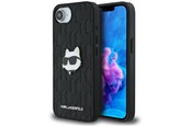 Telefon - Pokrowiec i etui - Karl Lagerfeld Monogram Choupette Head Pin iPhone 16e Case - Black - 3666339454159