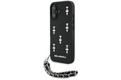 Telefon - Pokrowiec i etui - Karl Lagerfeld Saffiano Crystals w/Chain iPhone 16 Case - Black - 3666339357726