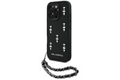 Telefon - Pokrowiec i etui - Karl Lagerfeld Saffiano Crystals w/Chain iPhone 16 Pro Case - Black - 3666339357740