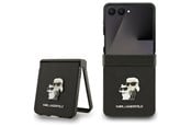 Telefon - Pokrowiec i etui - Karl Lagerfeld Saffiano Karl&Choupette Pin Case for Samsung Galaxy Z Flip 7 - Black - 3666339559380