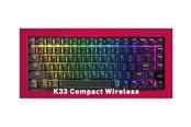 Klawiatura - Cherry XTRFY K33 G8D-2403 - keyboard - 75% compact - QWERTY - Pan Nordic - black Input Device - Klawiatura gamingowa - Nordycki - Czarny - G8D-24030PAAPN-2