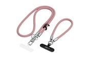 Telefon - Inne akcesoria - Tech-Protect C10S Crossbody Phone Lanyard (114 cm) + Wrist Lanyard (31 cm) - Pink-Titanium - 5906302324354