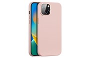 Telefon - Pokrowiec i etui - Dux Ducis Grit Leather Case for iPhone 14 Plus Elegant Faux Leather Case (MagSafe Compatible) Pink - 6934913036969