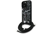 Telefon - Pokrowiec i etui - Karl Lagerfeld Crossbody Grained Pattern & Logo Case for iPhone 16 Pro Max - Black - 3666339468019