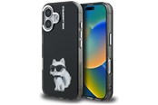 Telefon - Pokrowiec i etui - Karl Lagerfeld IML Aquarelle Choupette & Logo iPhone 16 Case - Black - 3666339464387