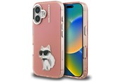 Telefon - Pokrowiec i etui - Karl Lagerfeld IML Aquarelle Choupette & Logo iPhone 16 Case - Pink - 3666339464561
