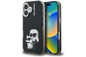 Telefon - Pokrowiec i etui - Karl Lagerfeld IML Aquarelle Karl & Choupette & Logo iPhone 16 Case - Black - 3666339464745