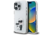 Telefon - Pokrowiec i etui - Karl Lagerfeld IML Aquarelle Karl & Choupette & Logo iPhone 16 Pro Case - White - 3666339464943