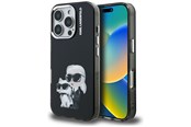 Telefon - Pokrowiec i etui - Karl Lagerfeld IML Aquarelle Karl & Choupette & Logo iPhone 16 Pro Case Black - 3666339464769