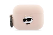 Telefon - Inne akcesoria - Karl Lagerfeld Silicone Chaupette Head 3D Case for AirPods Pro 3 - Pink - 3666339574888