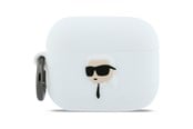 Telefon - Inne akcesoria - Karl Lagerfeld Silicone Karl Head 3D Case for AirPods Pro 3 - White - 3666339574673