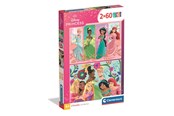 Puzzle - Clementoni Puzzle Disney Princess 2x60 pieces Podłoga - 24824
