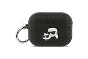 Telefon - Pokrowiec i etui - Karl Lagerfeld Monogram Karl & Choupette Head Case for AirPods Pro 3 - Black - 3666339574628