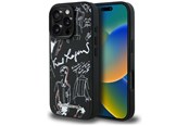 Telefon - Pokrowiec i etui - Karl Lagerfeld Grained Pattern & Logo MagSafe Case for iPhone 16 Pro - Black - 3666339463328