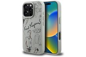Telefon - Pokrowiec i etui - Karl Lagerfeld Grained Pattern & Logo MagSafe Case for iPhone 16 Pro Max - Gray - 3666339463519