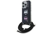 Telefon - Pokrowiec i etui - Karl Lagerfeld IML Crossbody Karl&Choupette Head Case for iPhone 16 Pro - Black - 3666339461881
