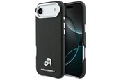 Telefon - Pokrowiec i etui - Karl Lagerfeld Karl & Choupette Head Pins Saffiano MagSafe Case for iPhone Air - Black - 3666339599485