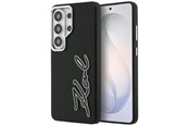 Telefon - Pokrowiec i etui - Karl Lagerfeld Grained Signature Metal Resin Logo Case for Samsung Galaxy S26 Ultra - Black - 3666339612399
