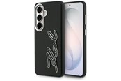 Telefon - Pokrowiec i etui - Karl Lagerfeld Grained Signature Metal Resin Logo Case for Samsung Galaxy S26 - Black - 3666339612375