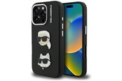 Telefon - Pokrowiec i etui - Karl Lagerfeld FW Grained Karl & Choupette Heads Pins Case for iPhone 16 Pro Max - Black - 3666339455231