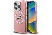 Telefon - Pokrowiec i etui - Karl Lagerfeld IML Glitter Karl & Choupette Heads Logo MagSafe Case for iPhone 16 Pro Max - Pink - 3666339468378