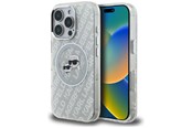 Telefon - Pokrowiec i etui - Karl Lagerfeld IML Glitter Karl & Choupette Heads Logo MagSafe Case for iPhone 16 Pro Max - Gray - 3666339468552