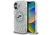 Telefon - Pokrowiec i etui - Karl Lagerfeld IML Glitter Karl & Choupette Heads Logo MagSafe iPhone 16 Case - Gray - 3666339468521
