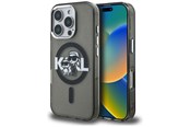 Telefon - Pokrowiec i etui - Karl Lagerfeld IML Glitter Karl & Choupette Sketch Logo MagSafe Case for iPhone 16 Pro - Black - 3666339460808
