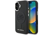 Telefon - Pokrowiec i etui - Karl Lagerfeld Initial & Metal Logo MagSafe Case for iPhone 16 - Black - 3666339456467