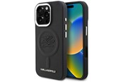 Telefon - Pokrowiec i etui - Karl Lagerfeld Initial & Metal Logo MagSafe Case for iPhone 16 Pro - Black - 3666339456481