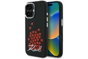 Telefon - Pokrowiec i etui - Karl Lagerfeld Silicone Heart Sign Logo MagSafe Case for iPhone 16 - Black - 3666339460426