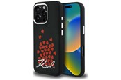 Telefon - Pokrowiec i etui - Karl Lagerfeld Silicone Heart Sign Logo MagSafe Case for iPhone 16 Pro Max - Black - 3666339460457