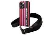 Telefon - Pokrowiec i etui - Karl Lagerfeld Color Stripes Strap Case for iPhone 14 Pro - Pink - 3666339094218