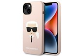 Telefon - Pokrowiec i etui - Karl Lagerfeld Silicone Karl's Head MagSafe Case for iPhone 14 Plus - Light Pink - 3666339078041