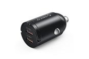 Telefon - Adapter i Ładowarka - ORICO MiniRing 30W 2x USB-C Car Charger - Black - MR-30-2C-BK-EP-HU