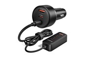 Telefon - Adapter i Ładowarka - ORICO ChargeClip 108W Car Charger 2x USB-A + 4x USB-C with Clip - Black - CC-90-2A4C-BK-EP-HU